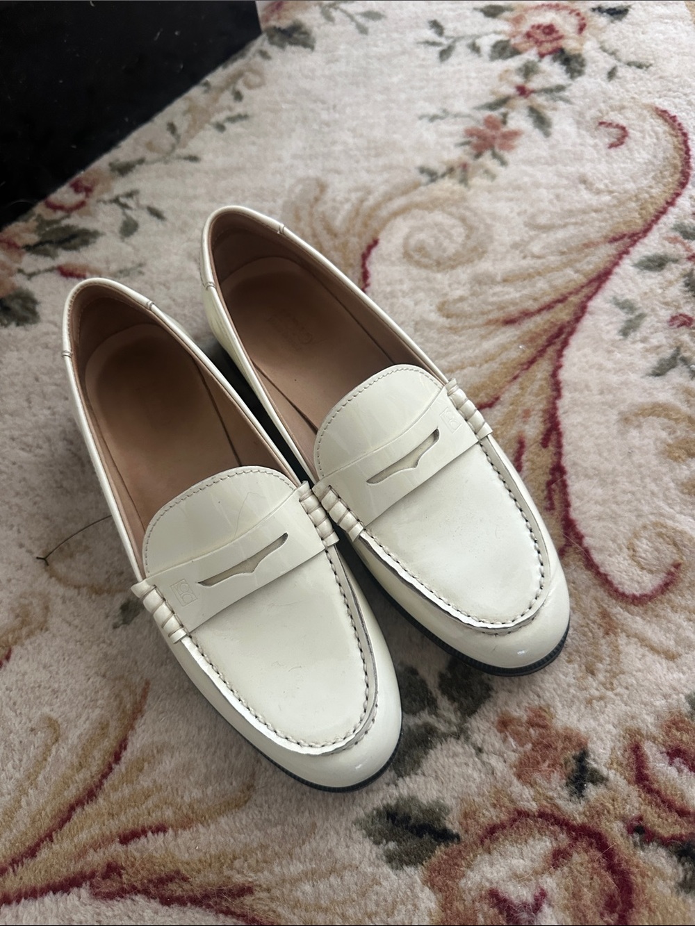 KOIO Cream Leather Penny Loafers size 36